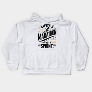 Life's a Marathon Not a Sprint Kids Hoodie